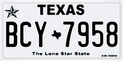 TX license plate BCY7958