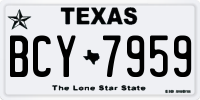 TX license plate BCY7959