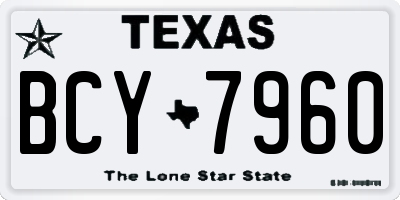 TX license plate BCY7960