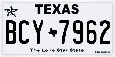 TX license plate BCY7962