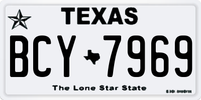 TX license plate BCY7969