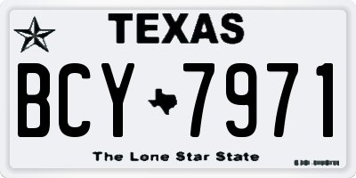TX license plate BCY7971