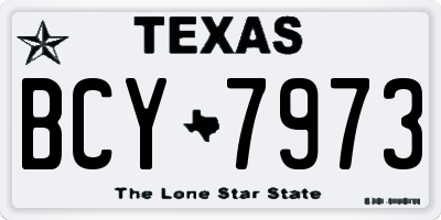 TX license plate BCY7973