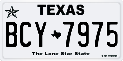 TX license plate BCY7975