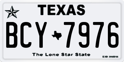 TX license plate BCY7976
