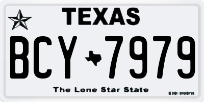 TX license plate BCY7979