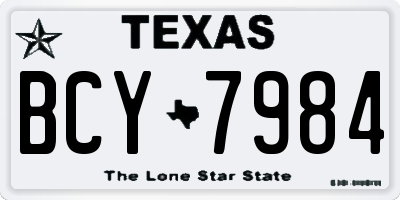 TX license plate BCY7984