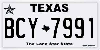 TX license plate BCY7991