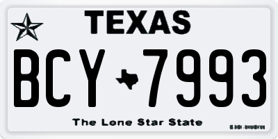 TX license plate BCY7993