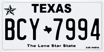 TX license plate BCY7994