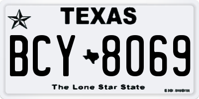 TX license plate BCY8069