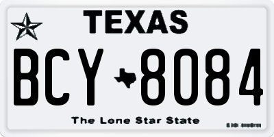 TX license plate BCY8084