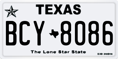 TX license plate BCY8086
