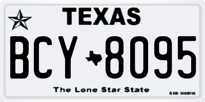 TX license plate BCY8095