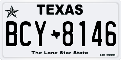TX license plate BCY8146