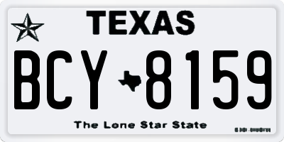 TX license plate BCY8159