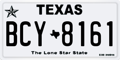 TX license plate BCY8161