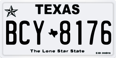 TX license plate BCY8176