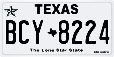 TX license plate BCY8224