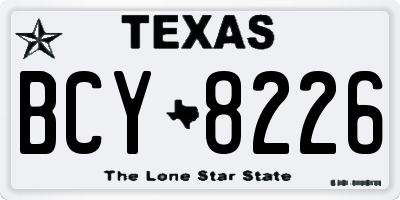 TX license plate BCY8226