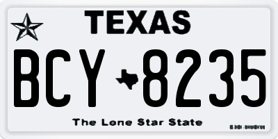 TX license plate BCY8235