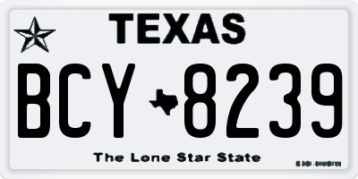 TX license plate BCY8239