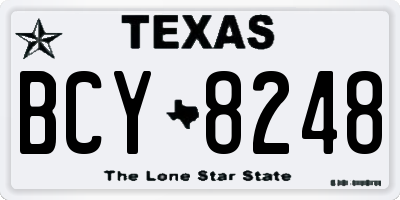 TX license plate BCY8248
