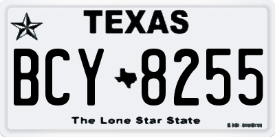 TX license plate BCY8255