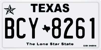 TX license plate BCY8261