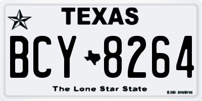 TX license plate BCY8264