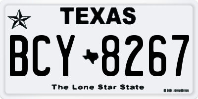 TX license plate BCY8267