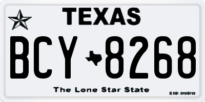 TX license plate BCY8268