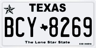 TX license plate BCY8269