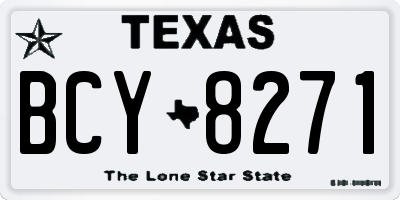 TX license plate BCY8271