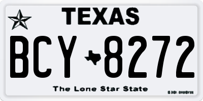 TX license plate BCY8272