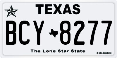 TX license plate BCY8277