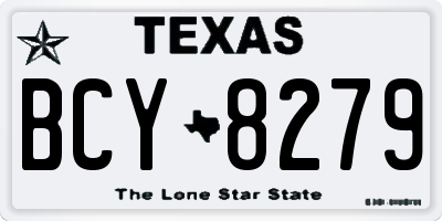 TX license plate BCY8279