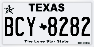 TX license plate BCY8282