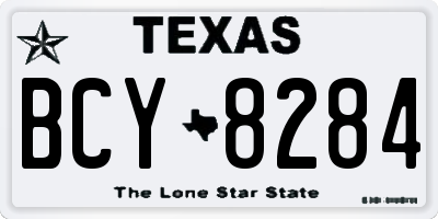 TX license plate BCY8284