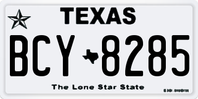 TX license plate BCY8285