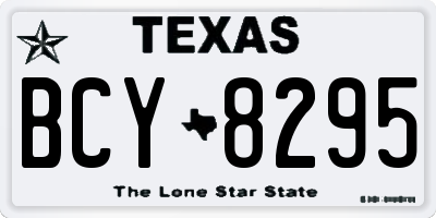 TX license plate BCY8295