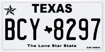 TX license plate BCY8297