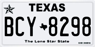 TX license plate BCY8298