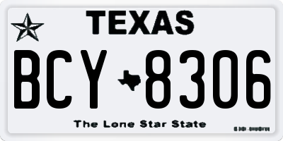 TX license plate BCY8306