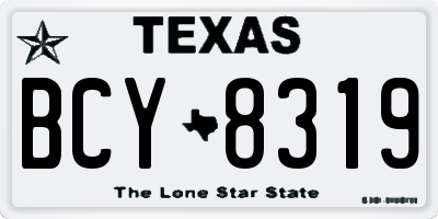 TX license plate BCY8319