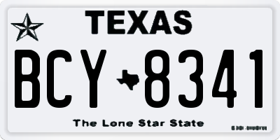TX license plate BCY8341