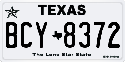 TX license plate BCY8372