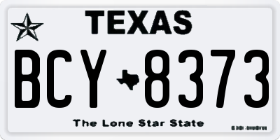 TX license plate BCY8373