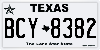 TX license plate BCY8382