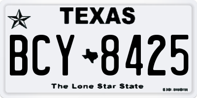 TX license plate BCY8425